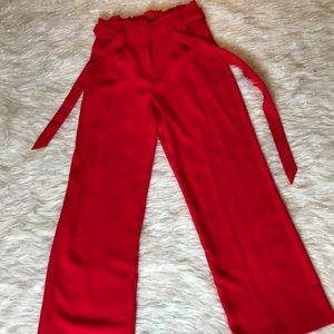 High Waisted Red Pants